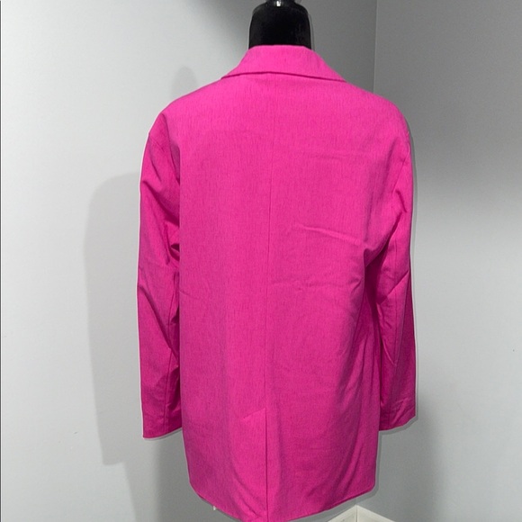 A New Day Women's Hot Pink Blazer jacket size small oversized fit two button NEW - Picture 4 of 14